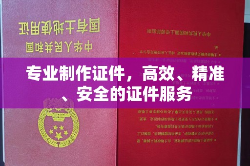 广河专业制作证件，高效、精准、安全的证件服务